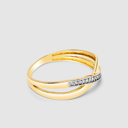 18K Gold Cross Ring