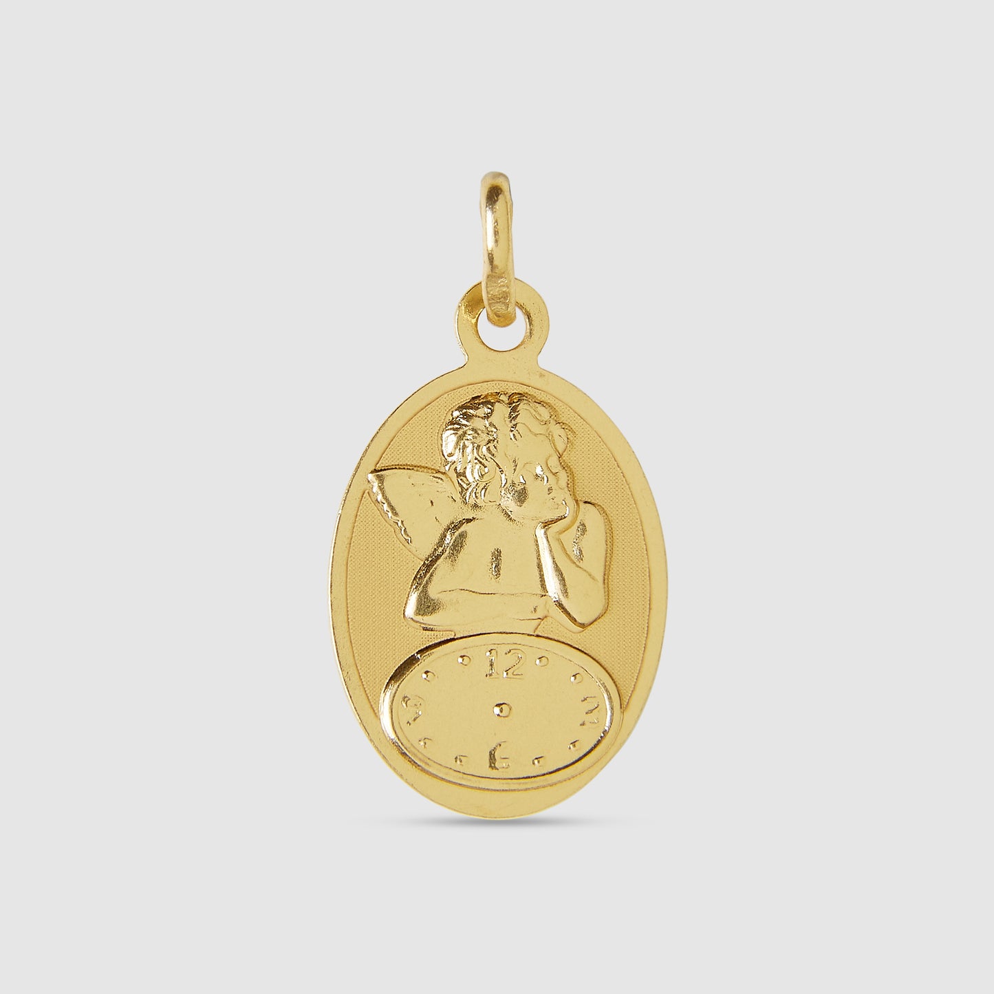 Mocking Angel Medal Pendant 18K Gold