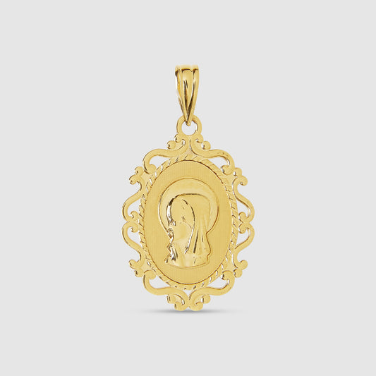 Virgin medal pendant 18K Gold