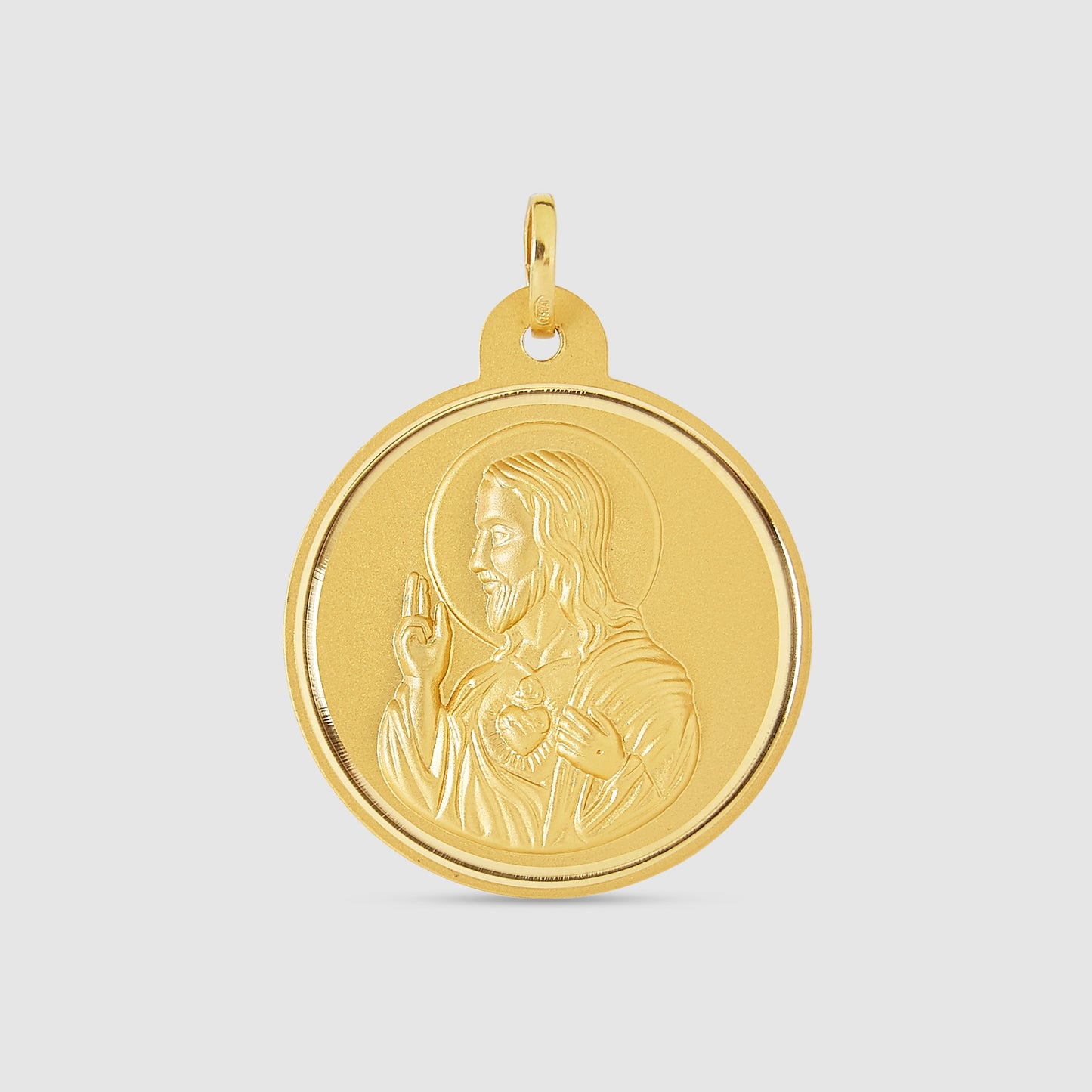 18K Gold Scapular Medal Pendant