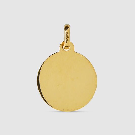 18K Gold Smooth Disc Pendant