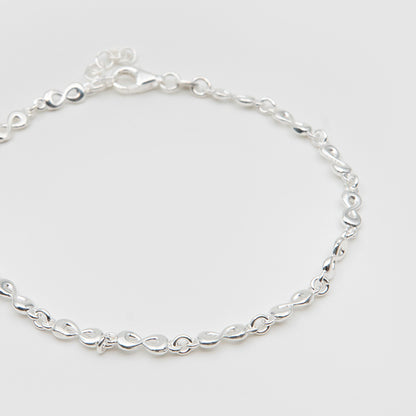 925 Silver Bracelet with infinity motifs