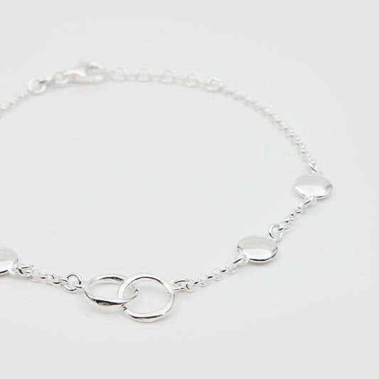 925 Silver Circles Bracelet