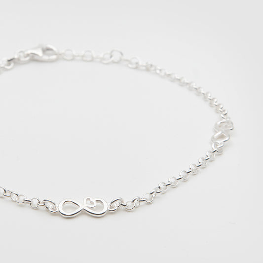 925 Silver Infinity Love Bracelet