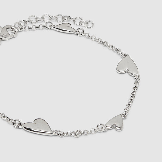 925 Silver Hearts Bracelet