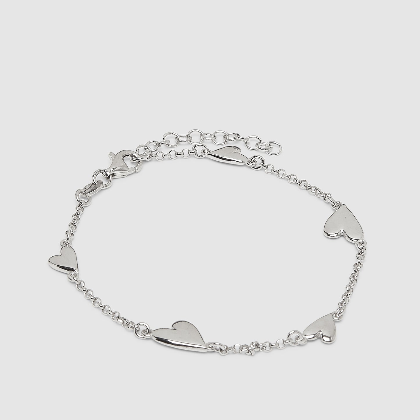 925 Silver Hearts Bracelet