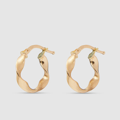 Wavy 18K Gold Earrings