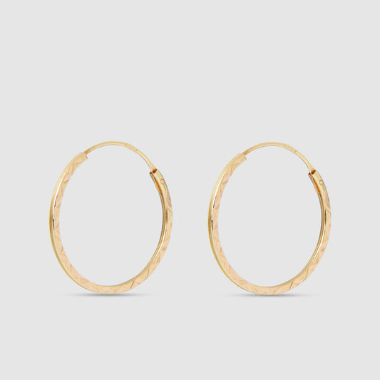 18K Gold Hoop Earrings