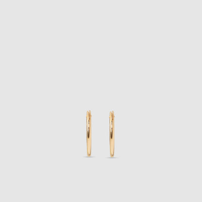 Smooth 18K Gold Hoop Earrings