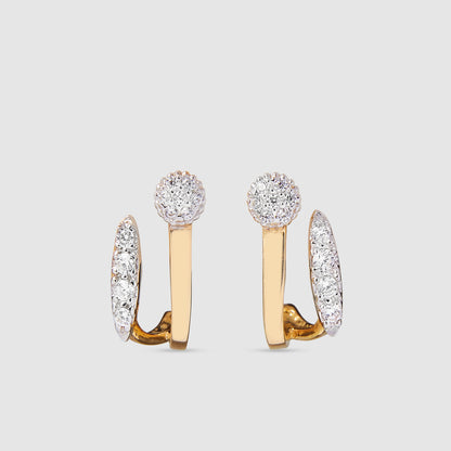 18K Gold Earrings with Zircons