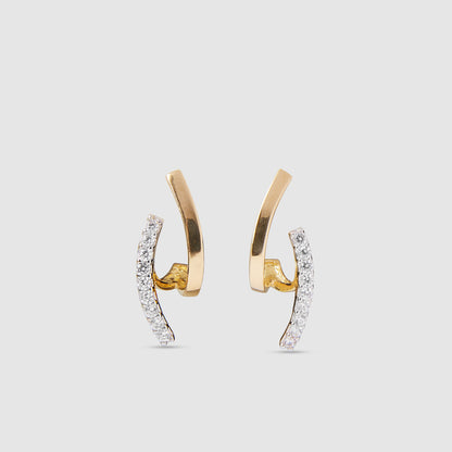 18K Gold and Zirconia Earring