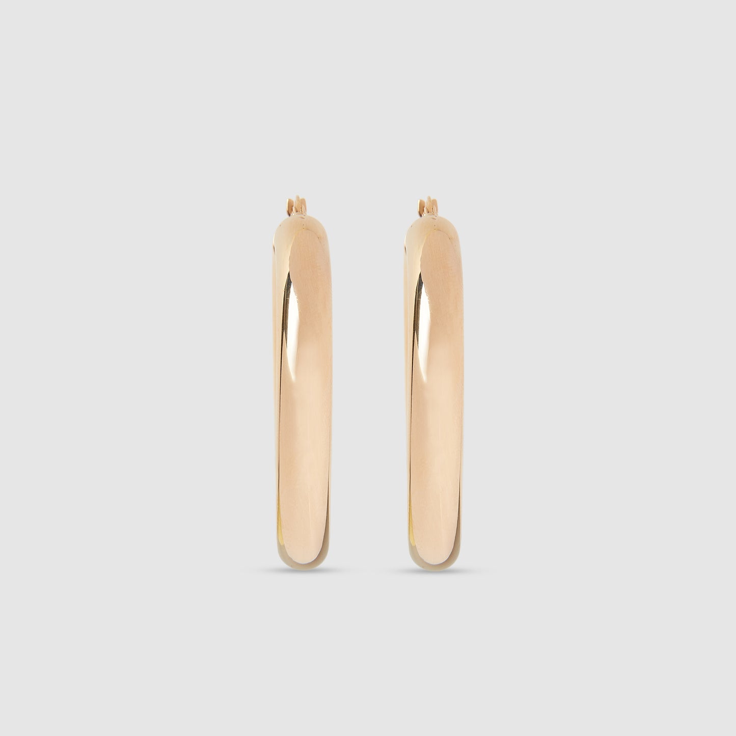 18K Gold Thick Hoop Earrings