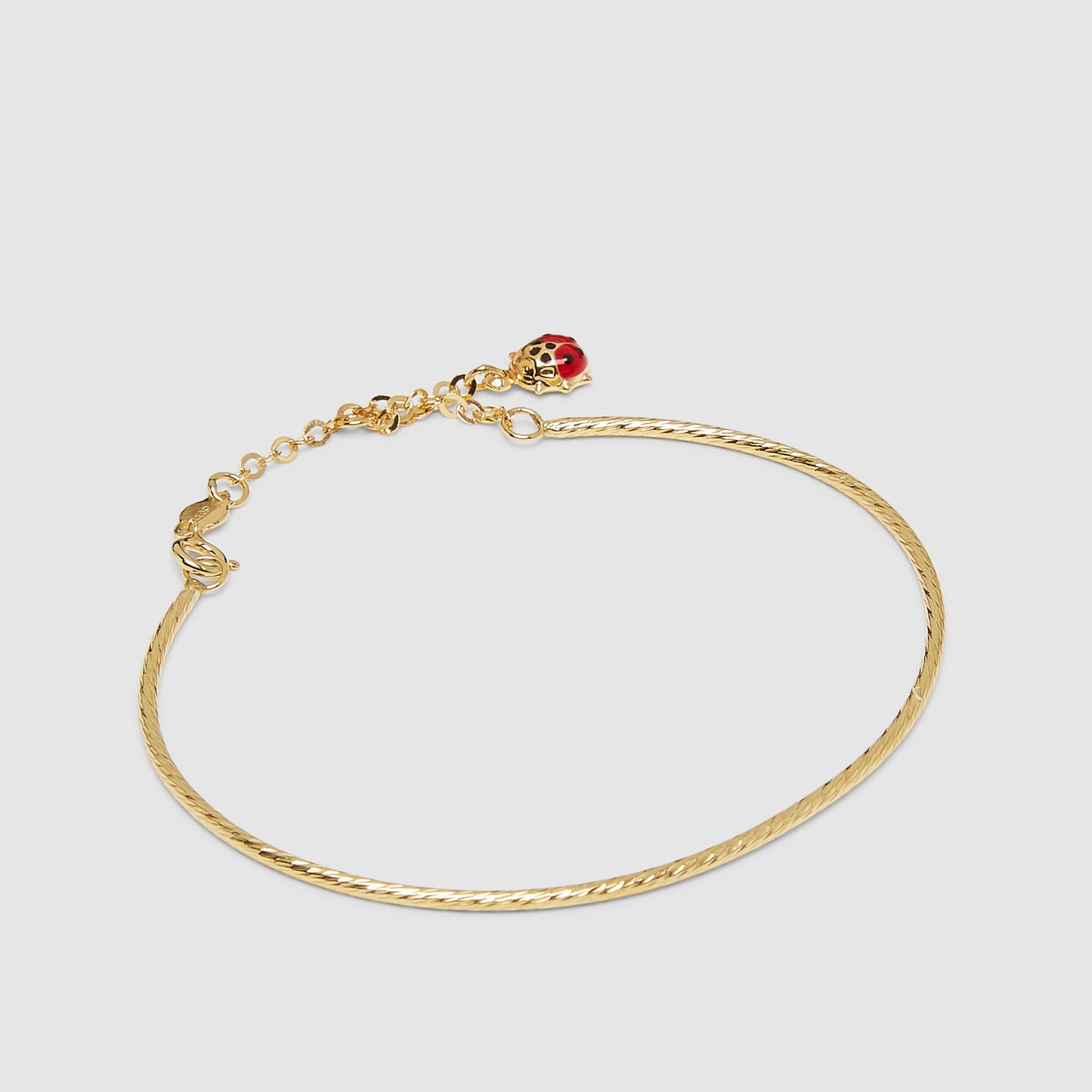 18K Gold Bracelet with children ladybug