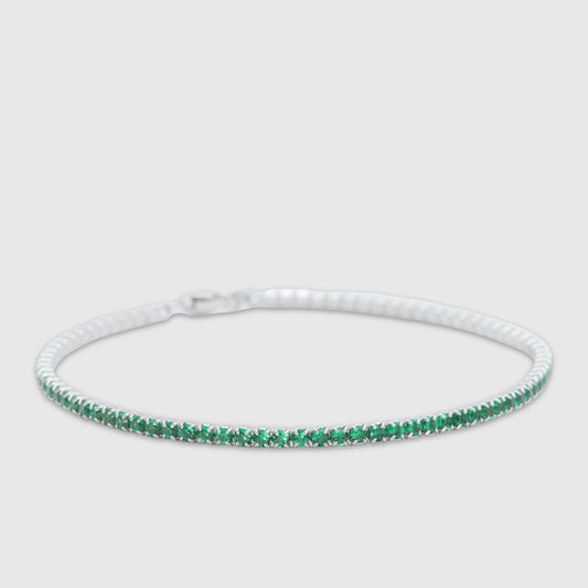 Pulsera Plata 925 circonitas verdes