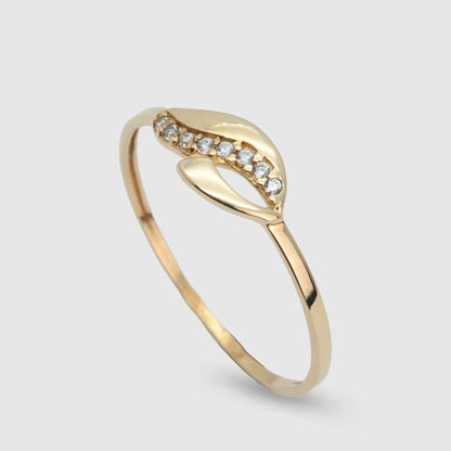 Anillo Hoja Oro 18K