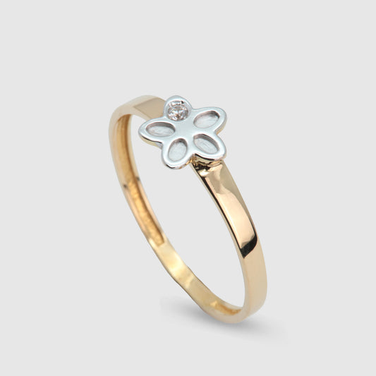 Anillo flor Comunión Oro 18K