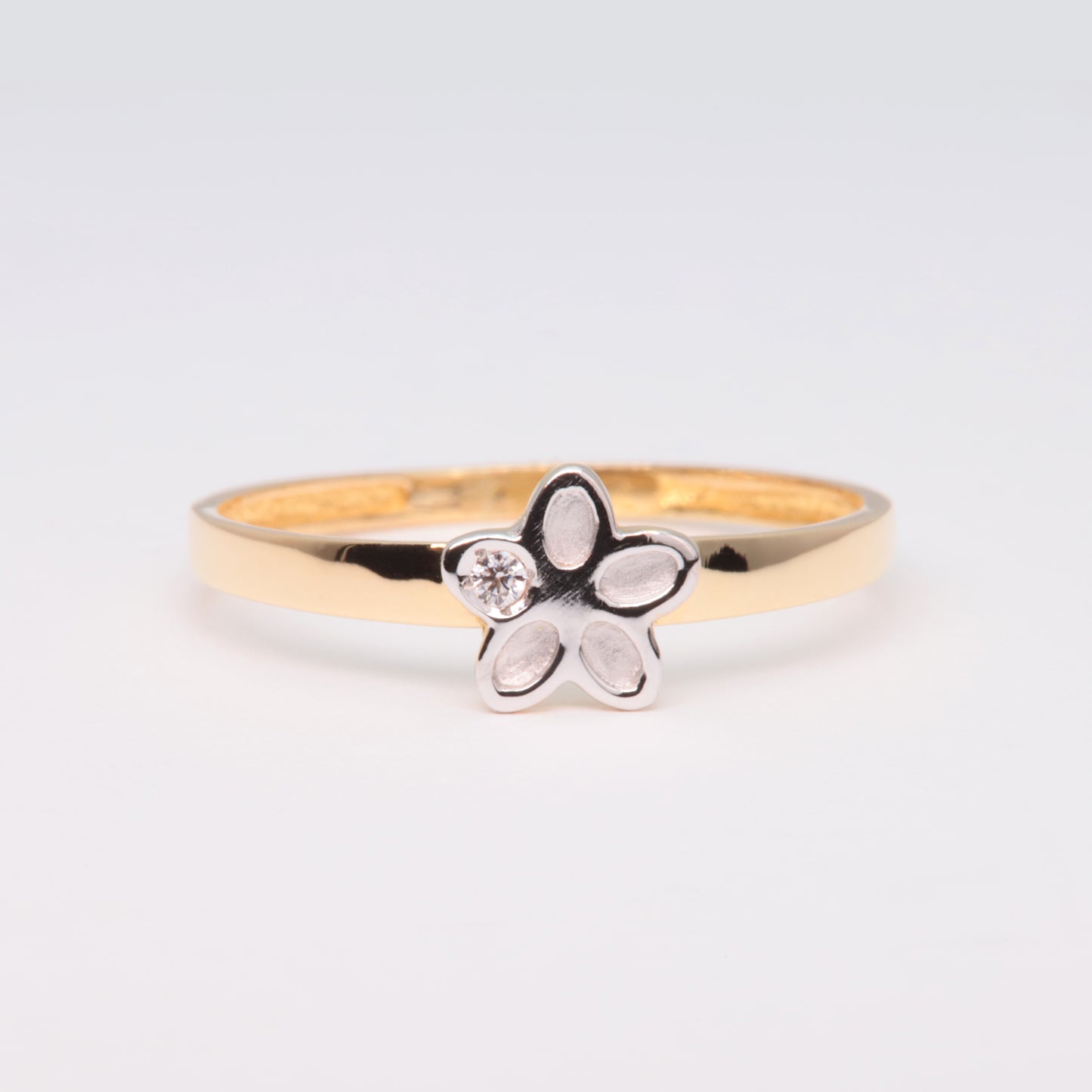 Anillo flor Comunión Oro 18K