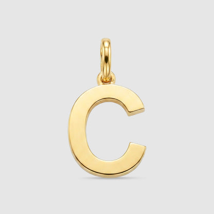Colgante Inicial Oro 18K liso