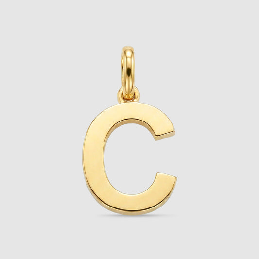 Colgante Inicial Oro 18K liso