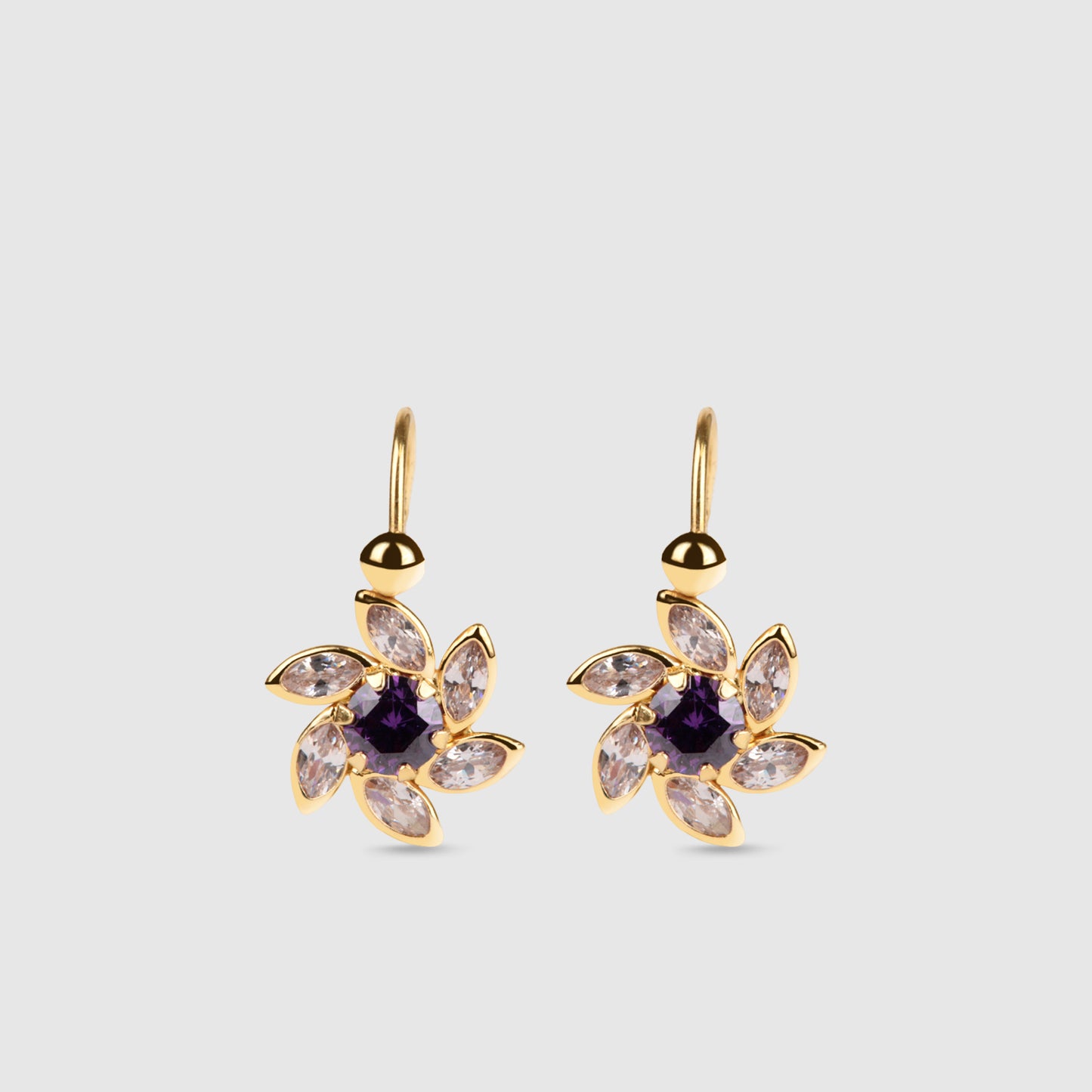 Pendientes Oro 18K Flor