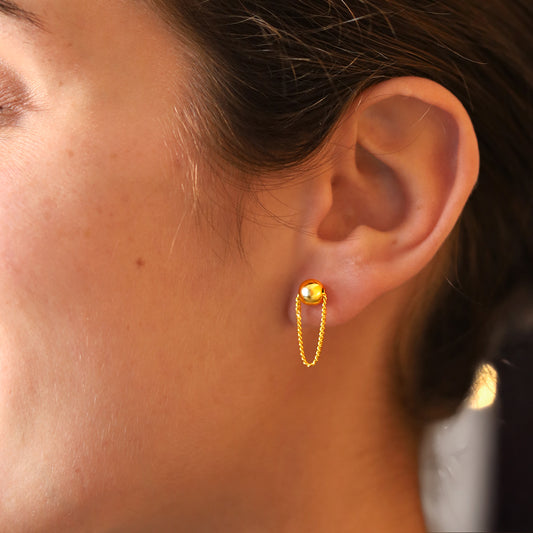 Pendientes Caeli Plata 925 Baño Oro