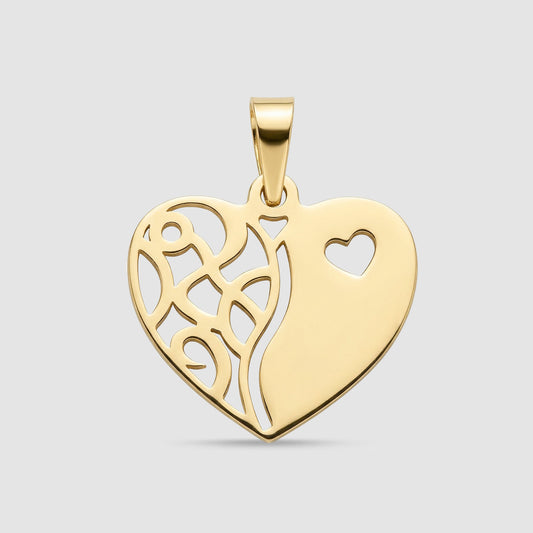 Colgante Corazon Calado Oro 18K