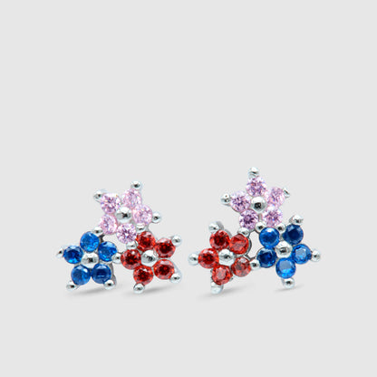 Pendientes Flores colores