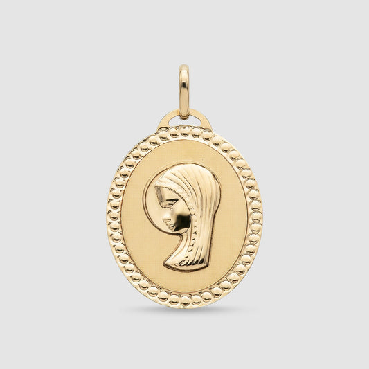 Medalla Virgen Niña Oro 18K