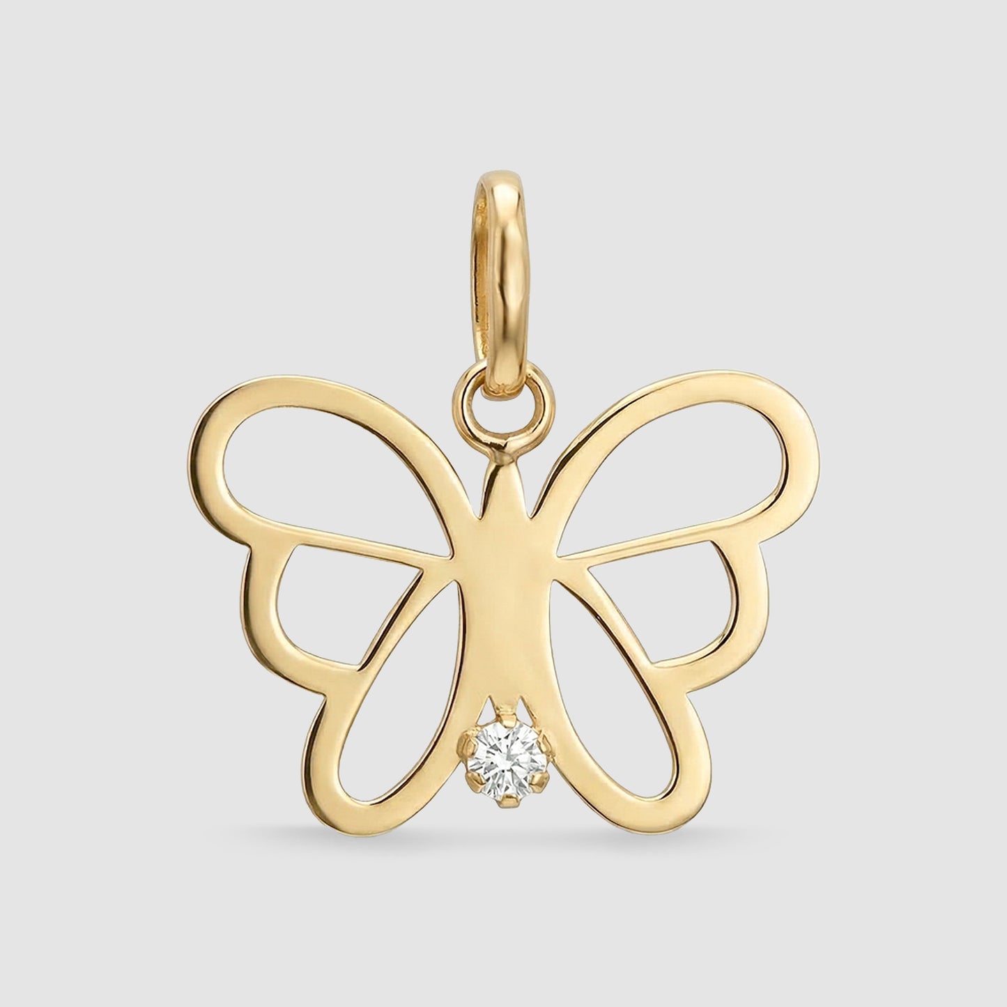 Colgante Mariposa Calada Oro 18K & Circonita