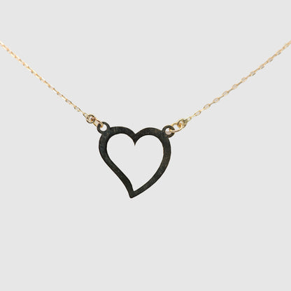 18K Gold Heart Choker