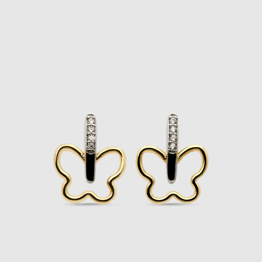 Pendientes mariposa Oro 18 K