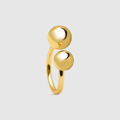 Anillo Lyra Plata 925 Baño Oro.