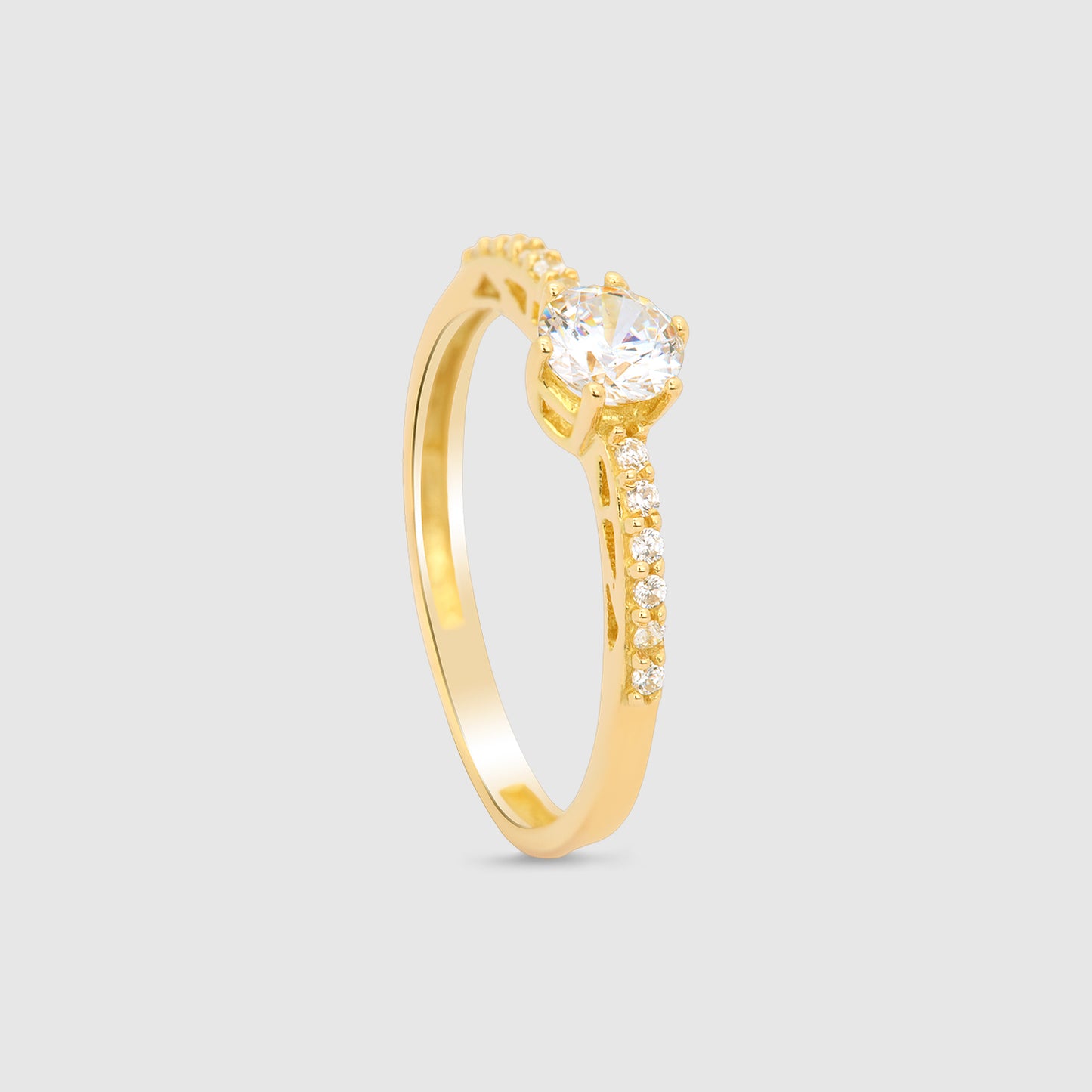 Anillo Oro 18K circonitas
