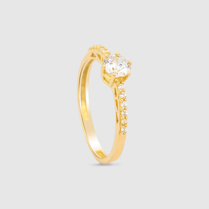 Anillo Oro 18K circonitas