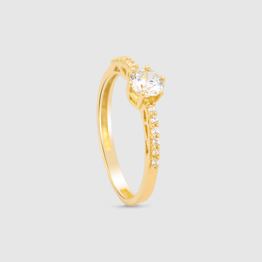 Anillo Oro 18K circonitas