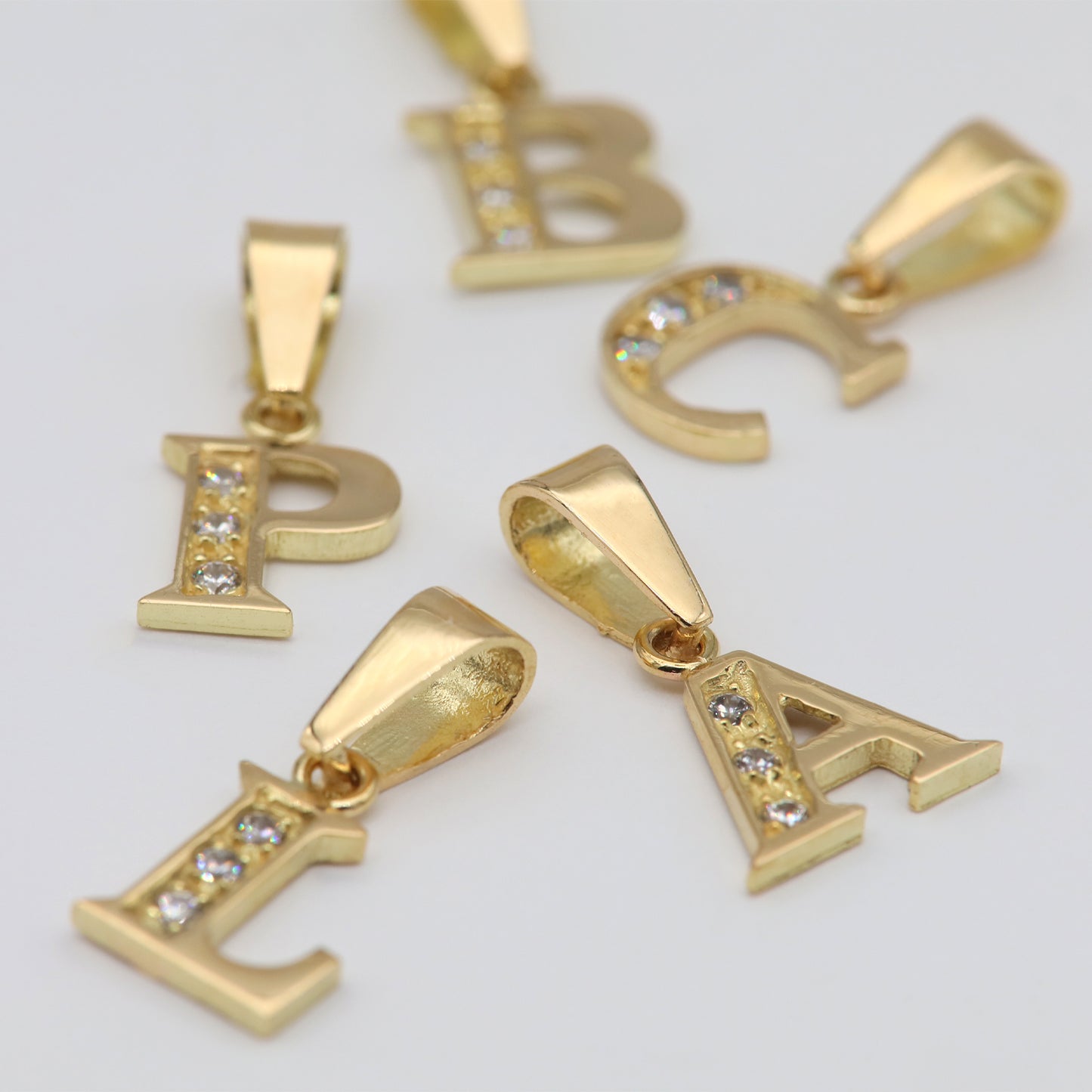 Initial 18K Gold &amp; Zirconia