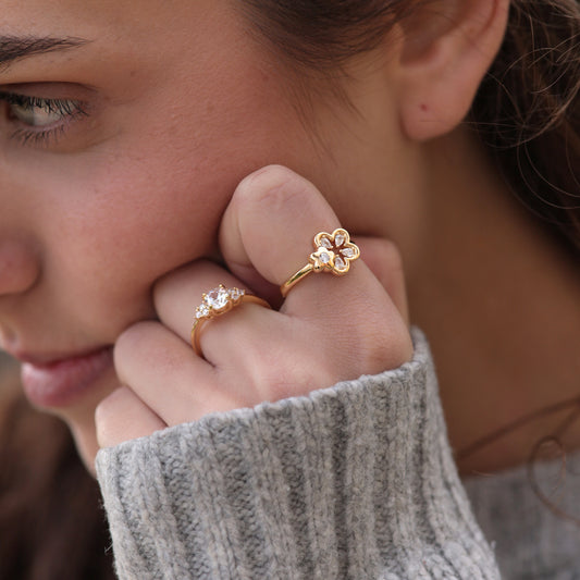 Anillo Elya Plata 925 Baño Oro