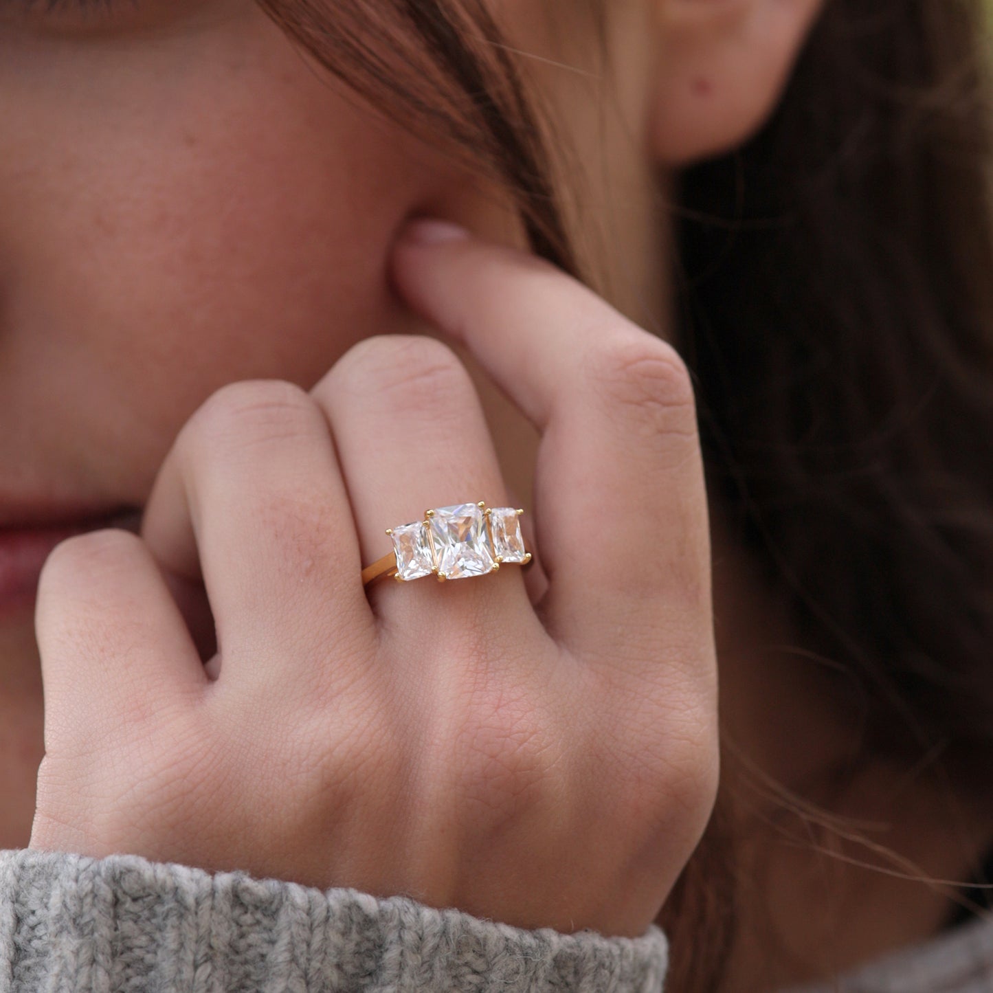 Anillo Éclat Plata 925 Baño Oro