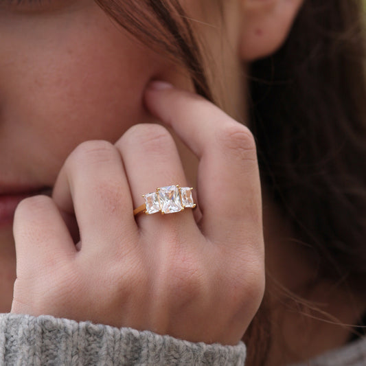 Anillo Éclat Plata 925 Baño Oro