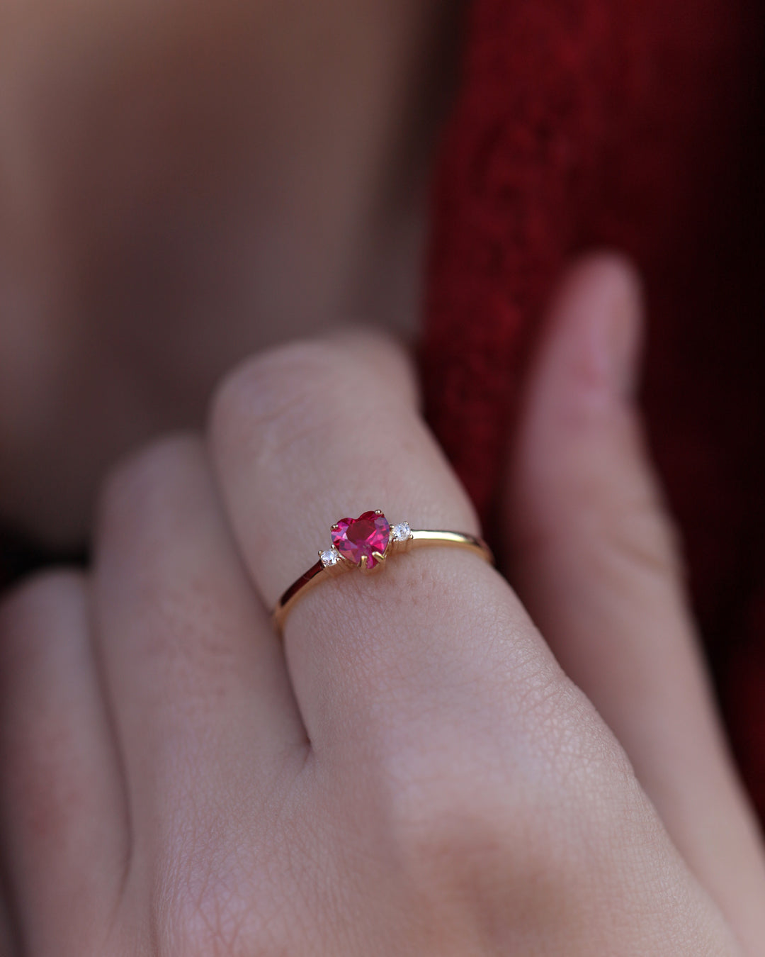 Anillo Red Heart Oro 18K