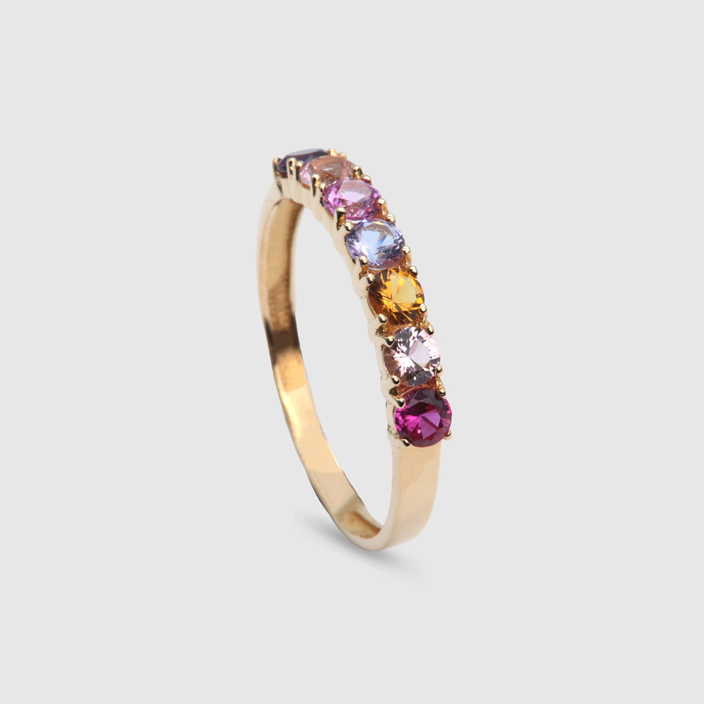 Anillo Oro 18K Garras Multicolor