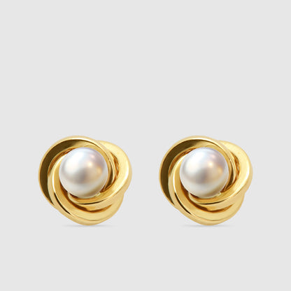 Pendientes Perla Oro 18K