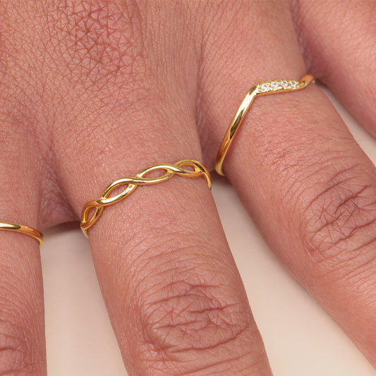 Anillo Oro 18K circonitas