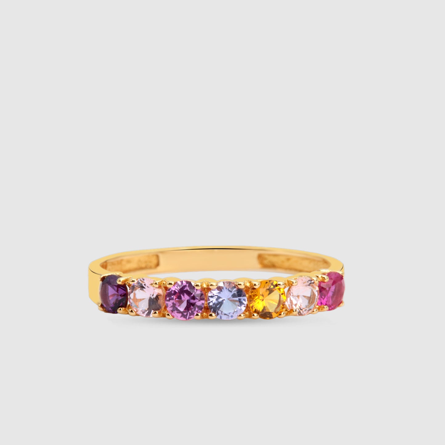 Anillo Oro 18K Garras Multicolor