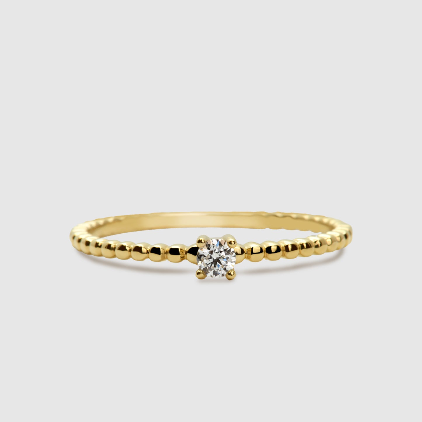 Anillo Solitario Oro 18K y Brillante