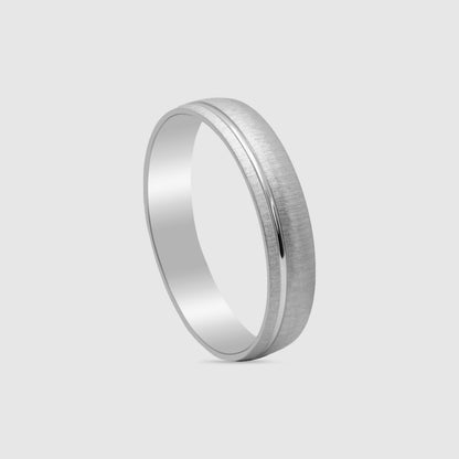 Alianza Oro Blanco 18K matizada