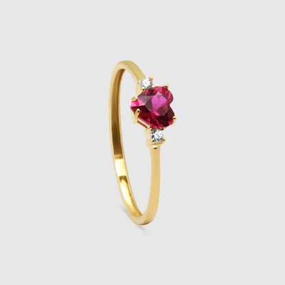 Anillo Red Heart Oro 18K
