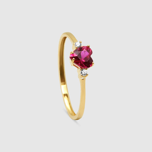 Anillo Red Heart Oro 18K