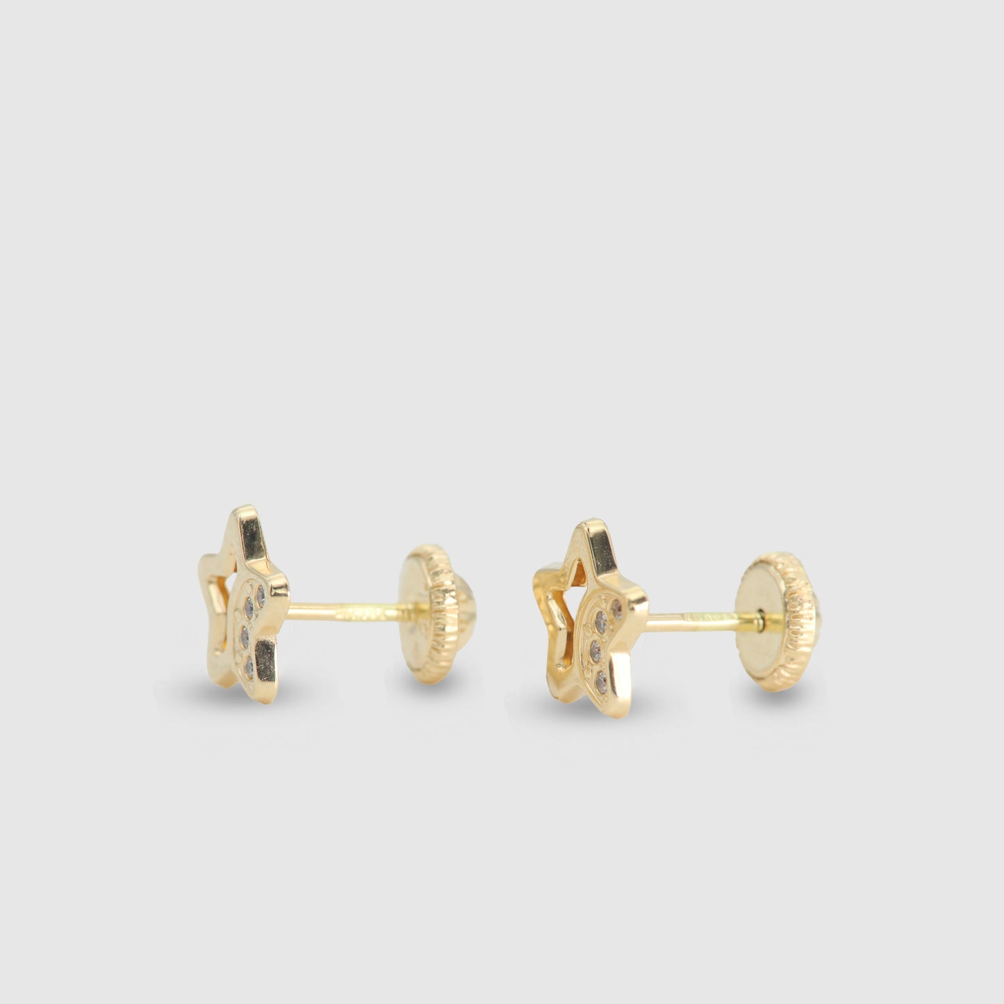 Pendientes Oro 18K & Circonitas Estrellas