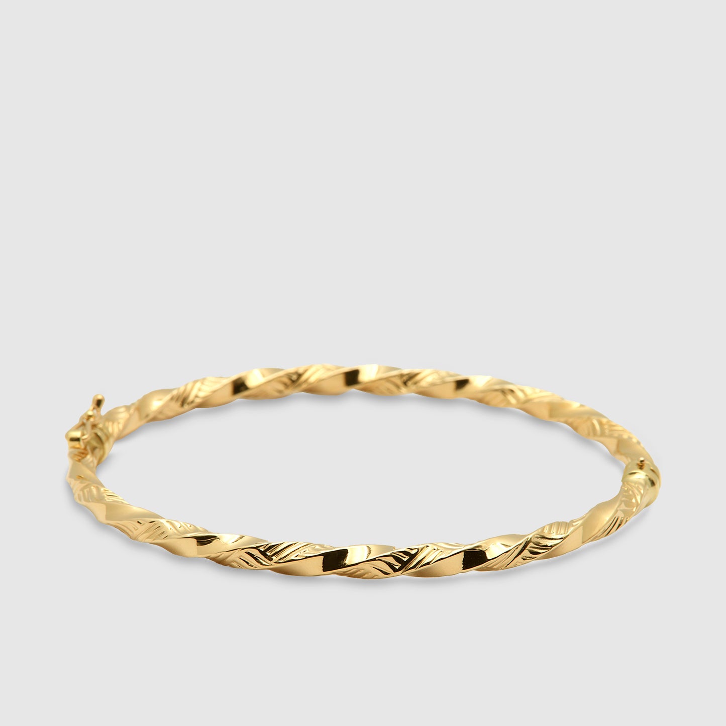 Pulsera Tallada Oro 18K Rígida